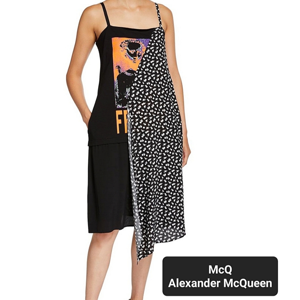 McQ by ALEXANDER MCQUEEN Swallow Draped Sleeveless Graphic